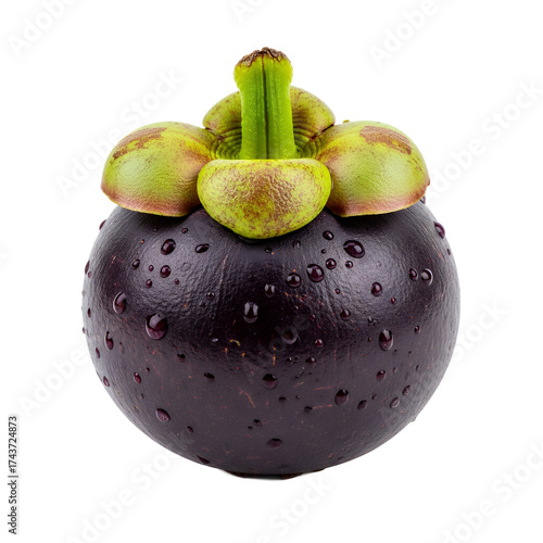 mangosteen isolated on white background
