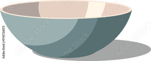 Minimalist Blue Bowl Illustration