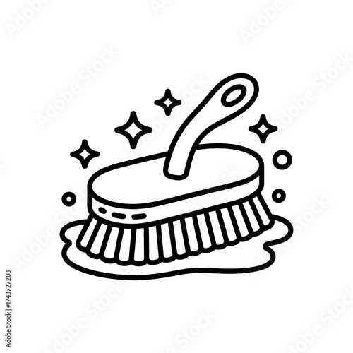 A scrubber illustration vector style coloring book
