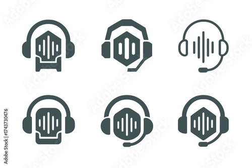 Home Theater Logos. A home theater setup with comfortable recliners and a projector. Set Logo of A home theater setup with comfortable recliners and