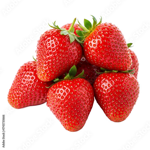 strawberries on white background