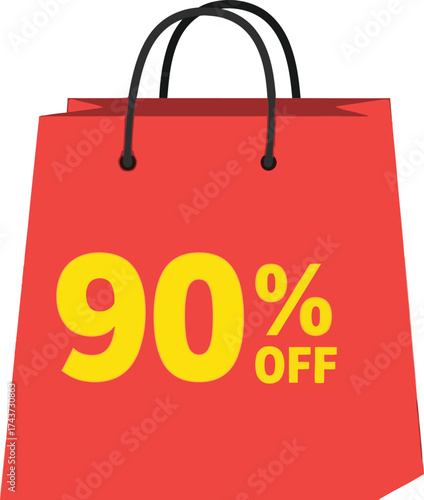 Shop now ninety percent off sale limited time shopping discount editable