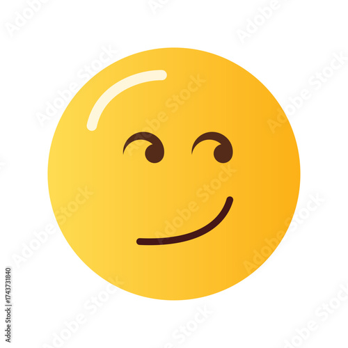 A yellow smiley face with a sly smirk and a wink conveying playful mischief and subtle confidence
