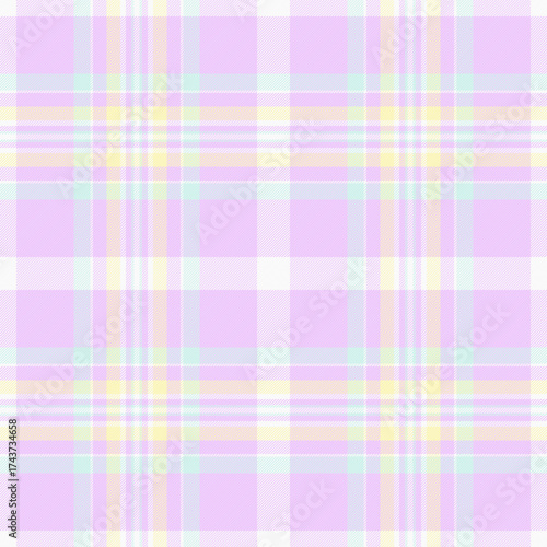Native fabric background textile, professional vector check texture. Greeting card seamless plaid pattern tartan in light and white colors.