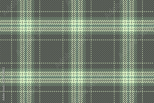 Page fabric plaid seamless, tattersall background tartan vector. Drapery texture textile check pattern in dim gray and dark colors.