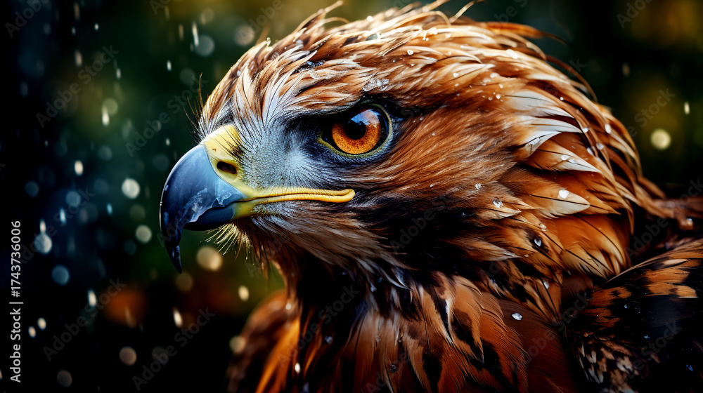 Fototapeta premium Majestic Hawk Nature Portrait