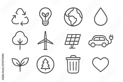 Uniform Icons Layout. Equal spacing between icons and equal margins on the edges. Uniform icon size across the