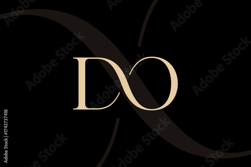 DO or OD letter logo icon design. Classic style luxury initials monogram.
