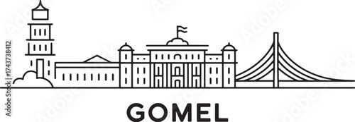 Gomel City Outline Belarus Architectural Urban Landmark