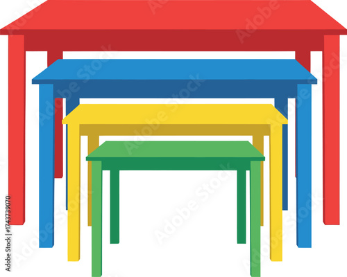 Nesting Tables in Bright Colors