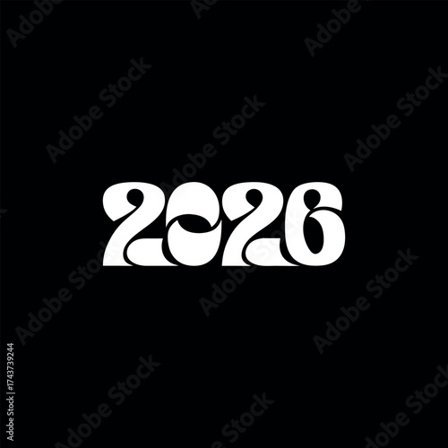 2026 new year vector design 