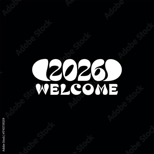 2026 new year vector design 