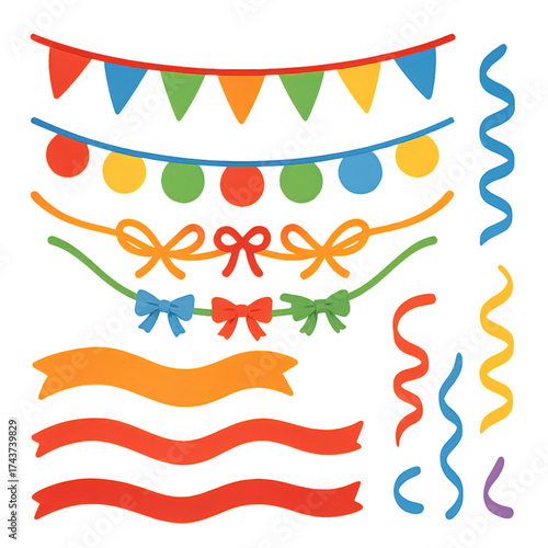 パーティーデコレーションのイラスト｜Party Decorations Illustration