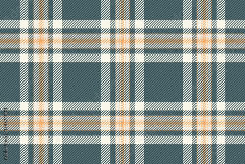 Elegant teal, cream, and gold plaid pattern. Perfect for textile design, apparel, or website backgrounds.  Subtle texture and calming color palette evoke feelings of warmth and sophistication.
