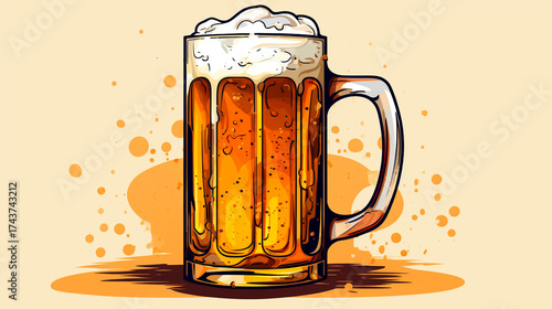 Minimalist Vector Beer Mug