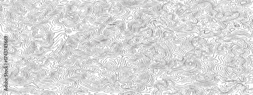 Topographic contour lines abstract background detailed vector map for geographical represen