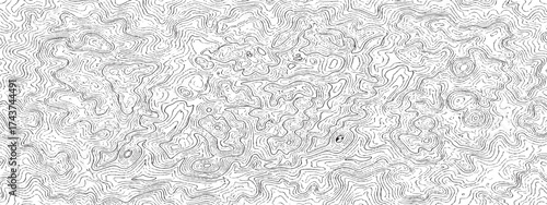 Topographic contour lines abstract vector map geographic terrain elevation model background