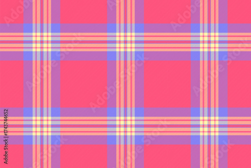 Suite tartan seamless background, sketch textile fabric check. Card texture plaid vector pattern in red and indigo colors.
