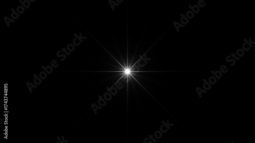 Twinkle stars light on black screen background, Fast twinkling stars animated background, Shimmering light, magic flash or glitter motion explosion animated effect, Stars twinkle like flash rays. 4k