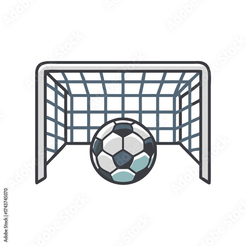 soccer ball in goal