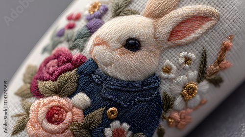 nail embroidery art, Embroidery work