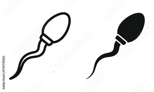 Two sperm cell icons representing fertility and reproduction concepts