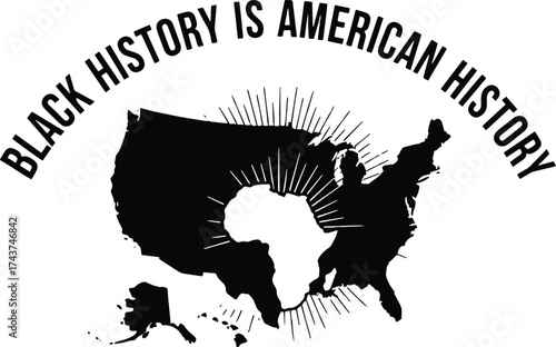 "Black History Is American History – Powerful USA-Africa Map Design for Cultural Awareness & Heritage Apparel"