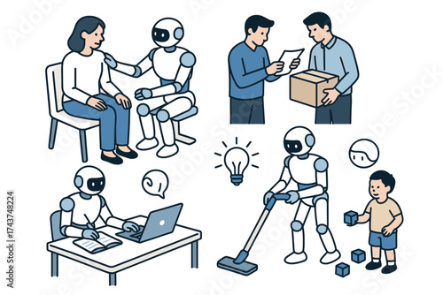 Human robot interactions in everyday life: collaboration, assistance, technology