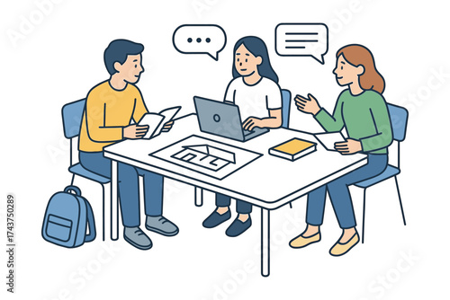 Team collaboration and discussion around a conference table