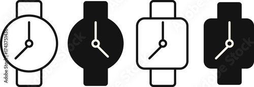 Smartwatch icon set. Watch symbol