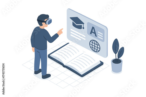Isometric vr learning: exploring digital education with augmented reality