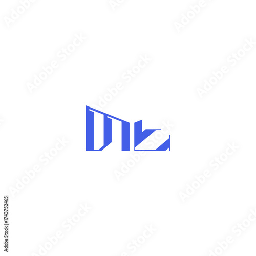Wallpaper Mural monogram initial logo design square concept abstract MT techno geometric style letter Torontodigital.ca