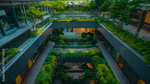 A long, narrow walkway with a waterway running through it