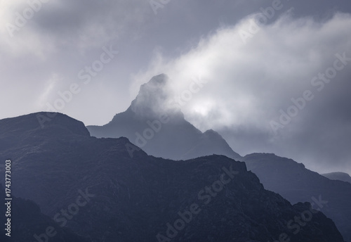 Misty View of Taborno Peak in the Anaga Mountains of Tenerife, Spain