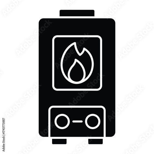 Central heating Vector icon which can easily modify or edit