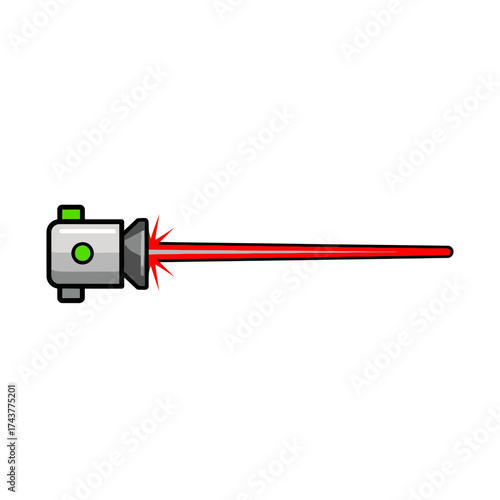 Red Laser Beam Emitter Device.