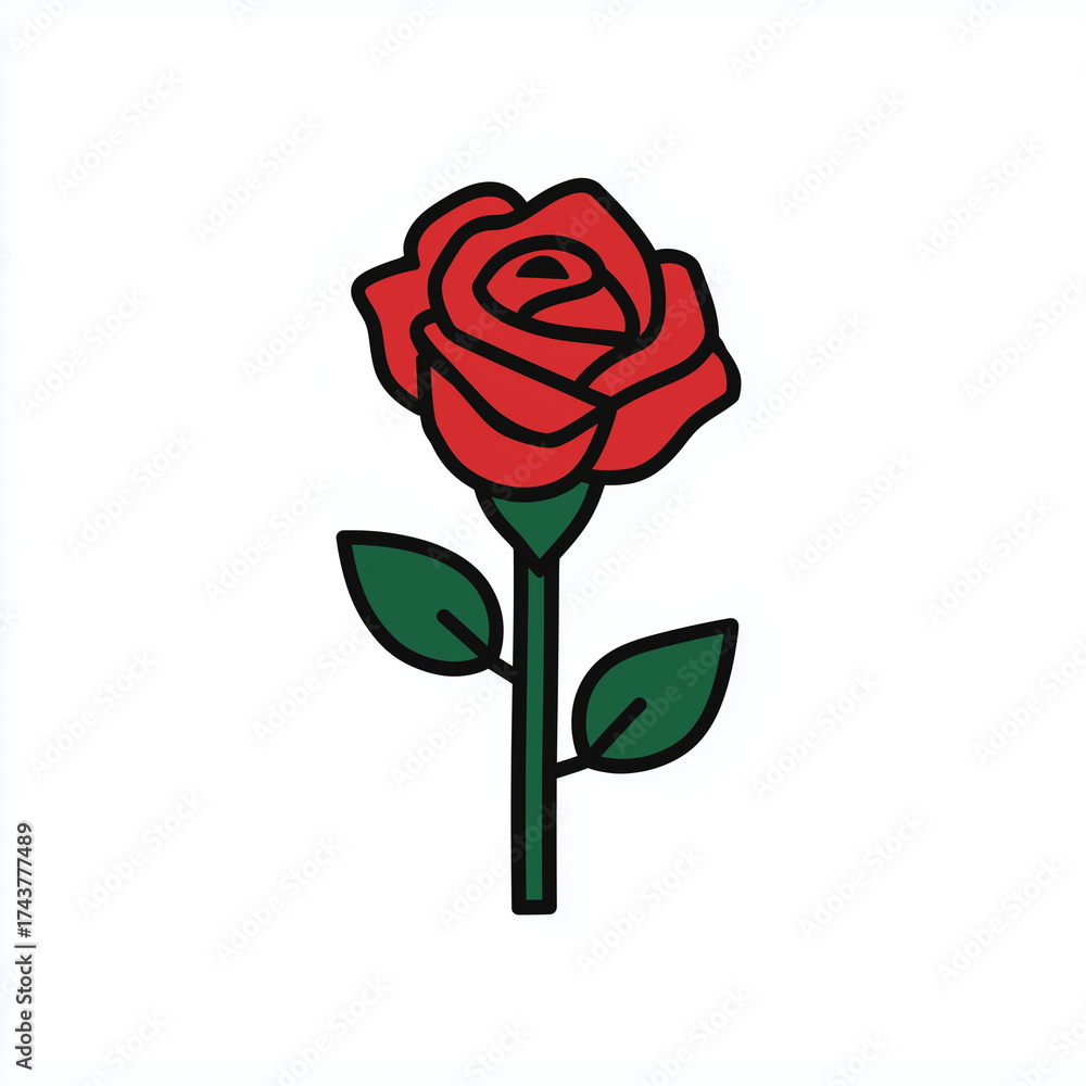 Fototapeta premium Rose vector illustration 