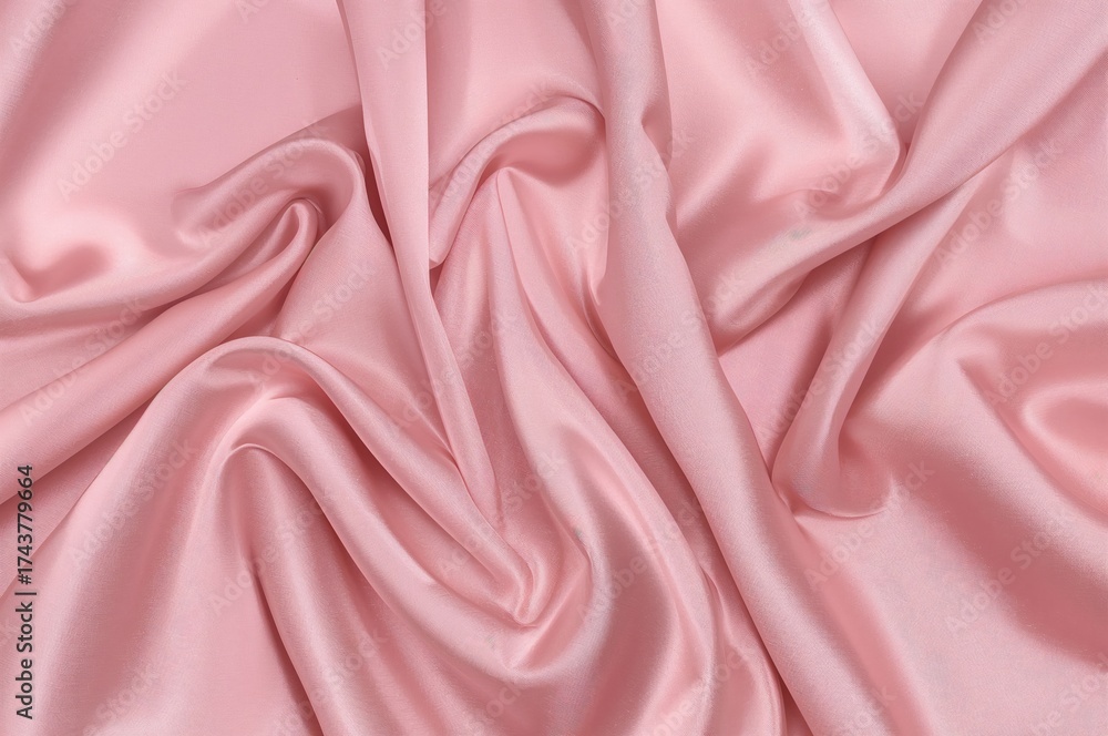 Obraz premium Soft satin fabric with shimmering folds generates a calm and elegant appearance.