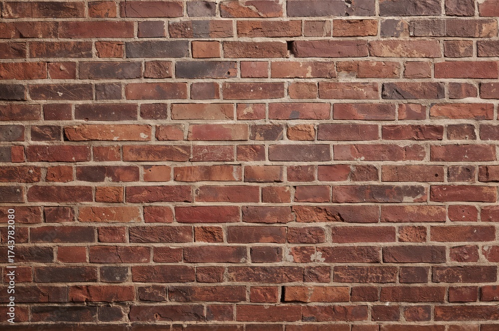 Obraz premium Texture of a red brick surface