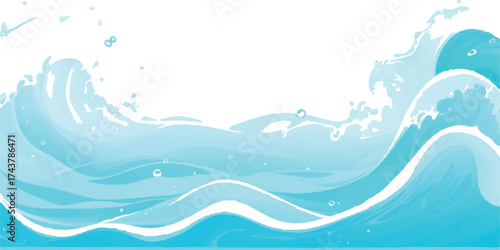 Abstract blue and white watercolor painting for backgrounds and modern designs artwork