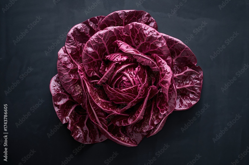 Obraz premium Red Leafy Radicchio Salad