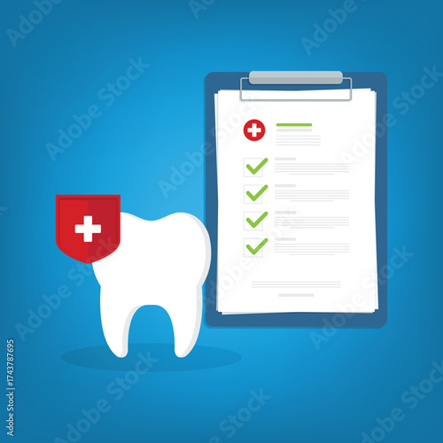 Dental care, tooth protection. Medical health and dentistry concept	