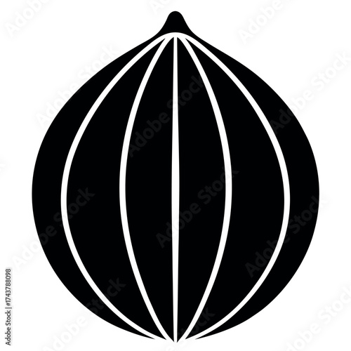 Orange Silhouette Vector on White Background