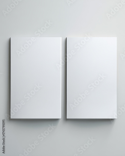 Two White Blank Flyers Mockup