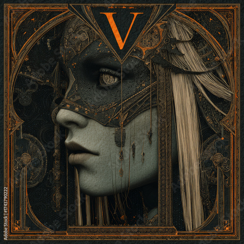 Letter ''V'' Interesting Poster Art Print 