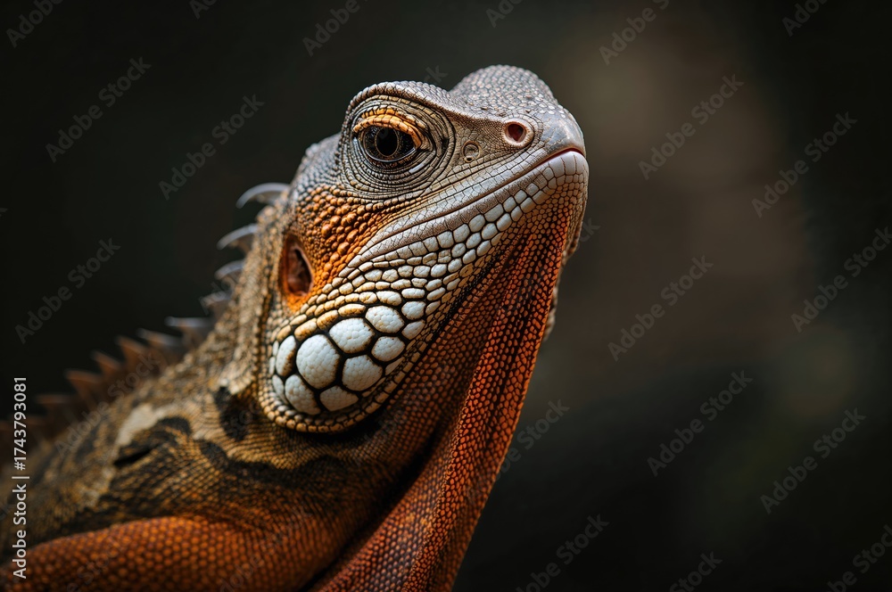 Obraz premium Close-Up of a Reptile's Face