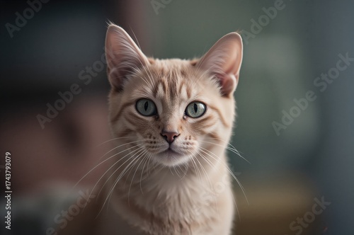 Wallpaper Mural Close-up of a beige feline with a soft-focus backdrop Torontodigital.ca