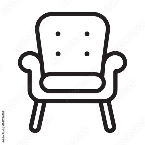Elegant Armchair Illustration A Classic Piece of Furniture for Lounging and Relaxing in Style Comfort and Sophistication