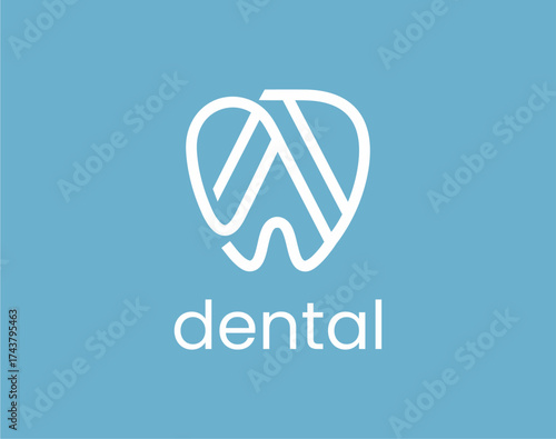 Modern Initial A Dentist Tooth Care Clinic, Letter A Dental Logo Design
