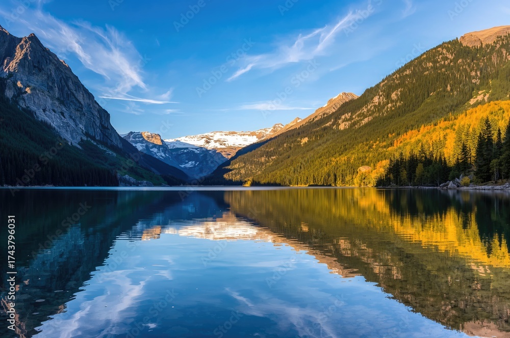Obraz premium Deep emotions mirrored on a tranquil lake
